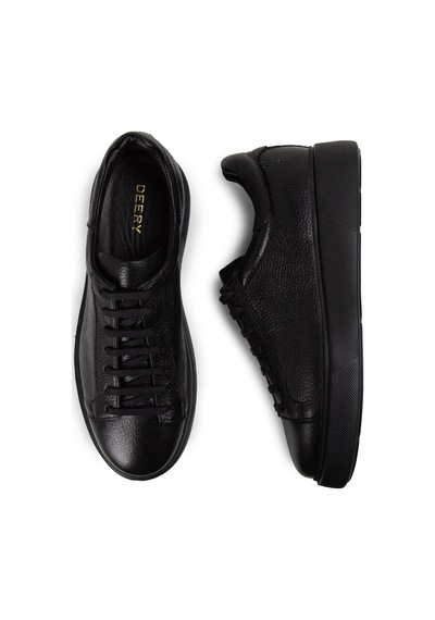 Deery Hakiki Deri Siyah Erkek Sneaker Ayakkabı - 01954msyhe04 Siyah