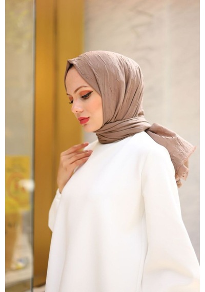 Bambu Kraş Şal Tesettür Giyim, Yüksek Kalite, Hafif, Rahat, Şık, Premium, Lux, Shawl, Scarf Vizon