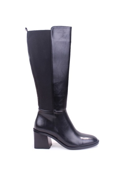 Dagoster Dza07-3374043 Siyah Günlük Streçli 7 Cm Kalıntopuklu Kadın Çizme