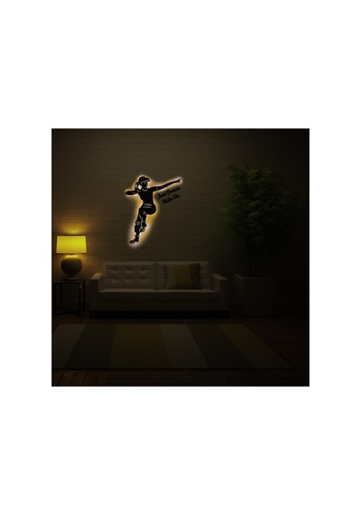 Led Işıklı Dans Temalı Tablo Emma Dekoratif Gece Lambası Sarı - 737251119 Sarı