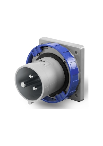 Scame IP67 Makine Fişi (Düz) 3  x  63 A (2P+E) Monofaze