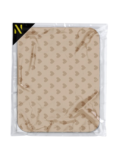 Kahverengi Renkli Kalpli Desenli Ergonomik Mouse Pad, Kaymaz Yüzey İle Ev Ve Ofis Kullanımı
