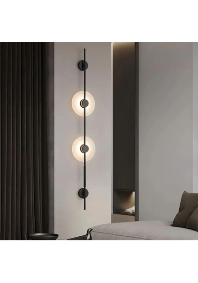 Axıs Duo Doğal Mermer Duvar Aplik Ra-aplk-3505-52-20 Siyah