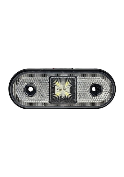 24v Yan Park Lambası Dorse Side Marker Beyaz Oval 4 Ledli 119 45 Mm