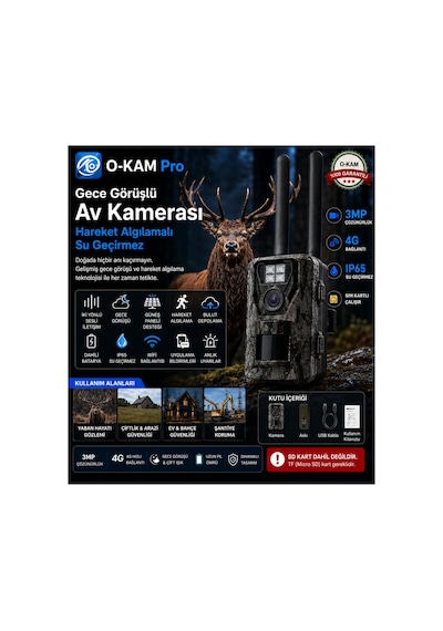 O-kam Okam 5050 4g Solar Fotokapan Siyah - 913950661