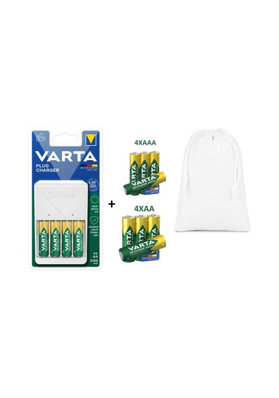 Varta Plug Şarj Cihazı +8x2100mah Aa Kalem +4x800 Aaa İnce+kılıf