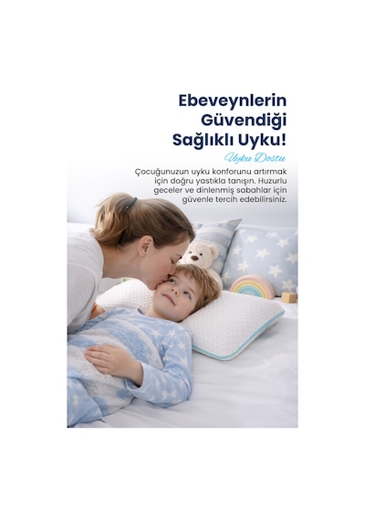 Viscofoam ViscoKidz Ortopedik Çocuk Yastığı Visco Yastık 67.5x33x6cm