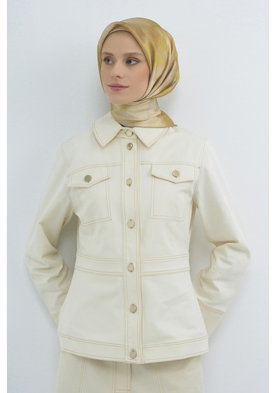 Armine Saf İpek Sura Eşarp-2026 İlkbahar-yaz- 95010d Gold,vizon-