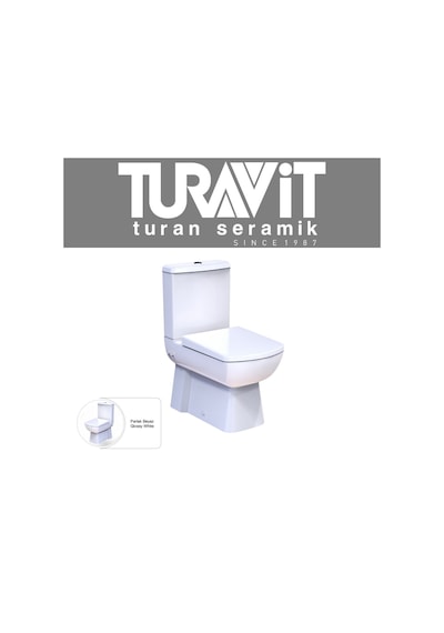 Turavit PLZ1708 Plaza Kanallı Duvara Sıfır Klozet Nkp Yavaş Kapak