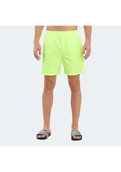 Slazenger RABI 2 li Set Erkek Cepli Deniz Şortu Kırmızı - Neon Yeşil Mayo