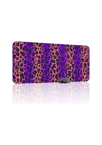 Leopar Kaymaz Dikişli Kauçuk Oyuncu Mousepad V1 - 90x40 Xxl Gaming Mouse Pad Fare Altlığı