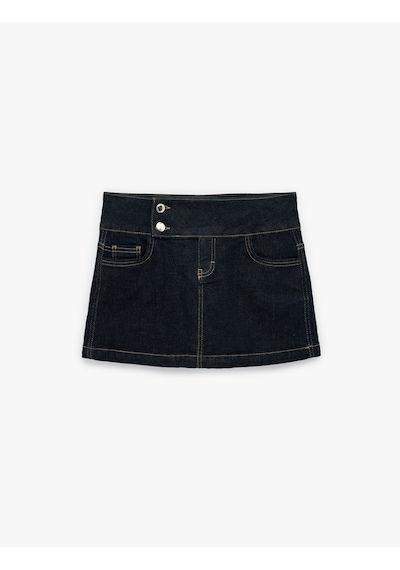 Koton Rahat Kalıp Düğme Detaylı Mini Denim Şort Etek Koyu İndigo 6sal70023md Dark Indigo Koton Rahat Kalıp Düğme Detaylı Mini Denim Şort Etek Koyu İndigo 6sal70023md Dark Indigo