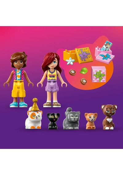 LEGO® Friends Kedi Doğum Günü Partisi ve Ağaç Ev 42666 - 6 Yaş ve Üzeri Çocuklar için Yaratıcı Oyuncak Yapım Seti (321 Parça)
