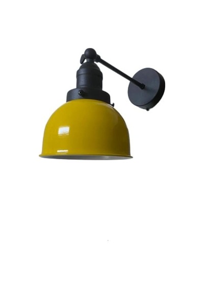 Rsylight Retro Metal Dekoratif Rustik Sarı Mafsallı Duvar Aplik