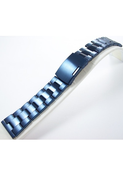 26Mm Lacivert Metal Saat Kordonu Kolçak Kordon Orta Kısımlar Parl