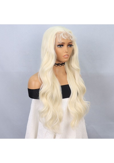 Platin Fiber Sentetik Front Lace Tül Peruk - Ezjı-739970 Renkli