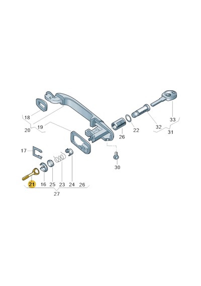 Vw Polo Hb 1994-2000 Ön Kapı Şifre Eksantrik Çubuğu 6n0837223a