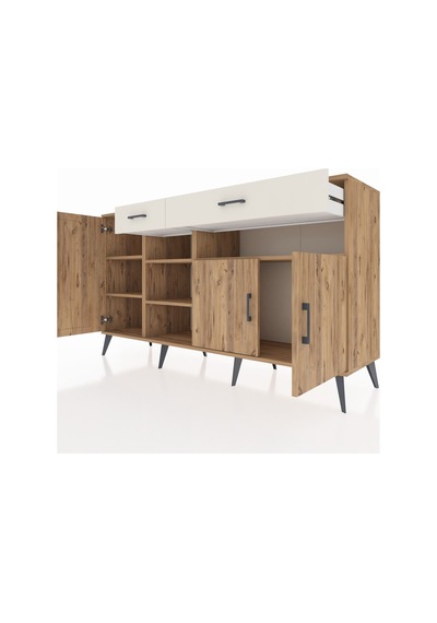 Kronos Konsol 5 Raflı 2 Çekmeceli 3 Kapaklı 176x59x99 Çam-çam/ayt Çam-çam/aytaşı