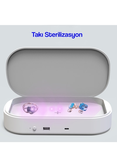 Kablosuz Şarj ve Sterilizasyon Kutusu Maske Dezenfektan