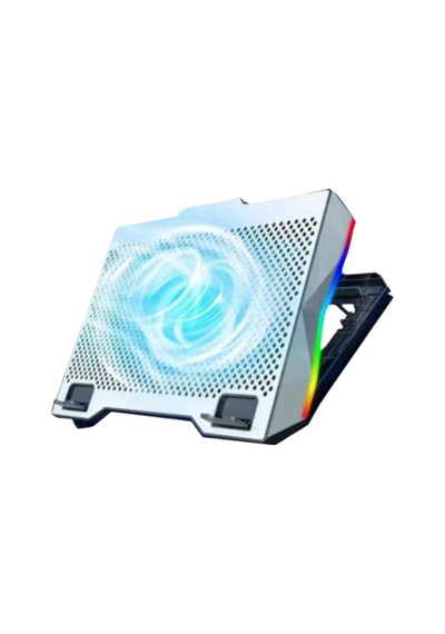 Büro Ev Ofis İçin Fanlı Rgb Işıklı Standlı Metalik Notebook Soğutucu
