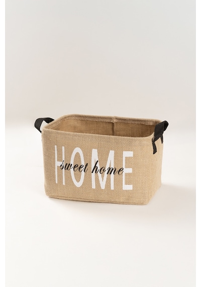 Tidy Jüt Home Yazılı Sepet 30x22x18 Cm 6014 Natural