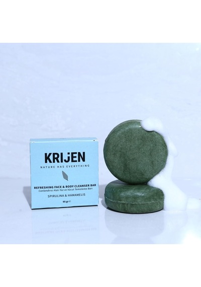 Canlandırıcı Etkili Spirulina & Hamamelis Yüz Ve Vücut Temizleme Barı 95 Gr