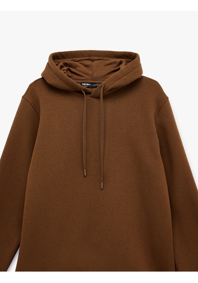 Koton Şardonlu Uzun Kollu Basic Kapşonlu Sweatshirt Kahverengi 6wam70015mk Kahverengi Koton Şardonlu Uzun Kollu Basic Kapşonlu Sweatshirt Kahverengi 6wam70015mk Kahverengi