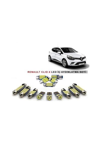 Renault Clio 4 Uyumlu Led Iç Aydınlatma Ampul Seti Parlak Beyaz