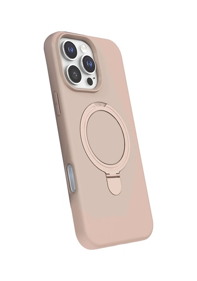 Newface - 662 - Apple İphone 16 Pro Max Regal Magsafe Standlı Kapak - - Metemıx - Çöl Titanyum