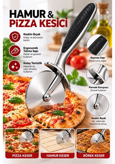 8 Parça Paslanmaz Çelik Mutfak Gereçleri Seti Sarımsak Ezici, Patates Ezici, Pizza Kesici, Soyacak, Limon Sıkacağı Gümüş