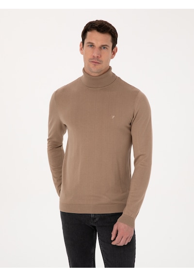 Cacharel Camel Slim Fit Pamuk Karışımlı Balıkçı Yaka Triko Kazak Kahverengi Cacharel Camel Slim Fit Pamuk Karışımlı Balıkçı Yaka Triko Kazak Kahverengi