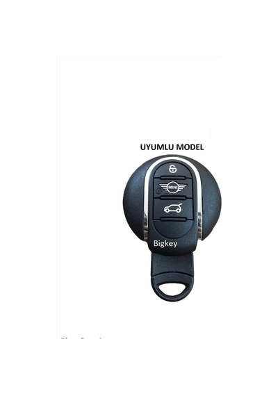 Mini Cooper Nano Siyah Anahtar Kılıfı