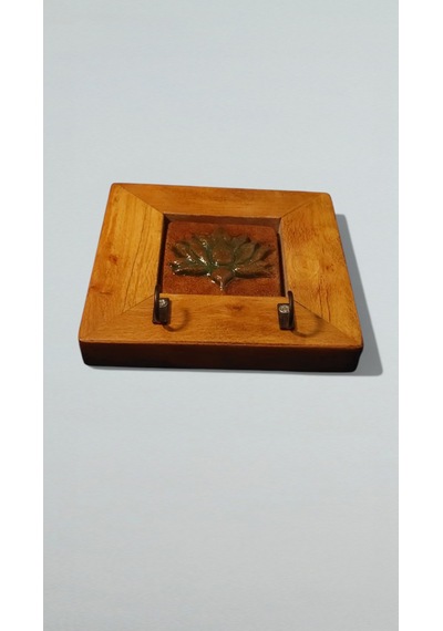 Anahtarlık Duvar Panosu Lotus Çiçeği Askılık Tablo 14,5 14,5 2,5 Cm Ahşap