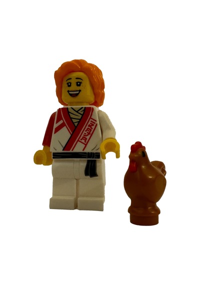 Orjinal Lego Minifigür Ninja Kız & Kahverengi Tavuk