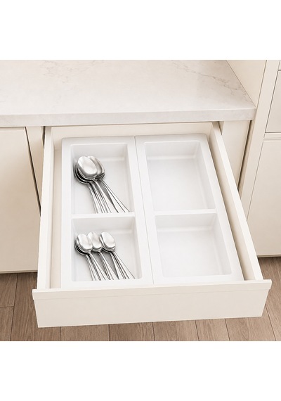 Mesan Traybond 2 Bölme Beyaz Kaşıklık 157mm 105-83-05-302 Çok Renkli