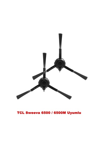 Tcl Uyumlu Sweeva 6500 / 6500m Uyumlu 2 Adet Yan Süpürme Fırçası / Yan Fırça