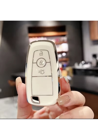 Ford C-max S-max Glaxy Anahtar Kılıfı Beyaz Silver