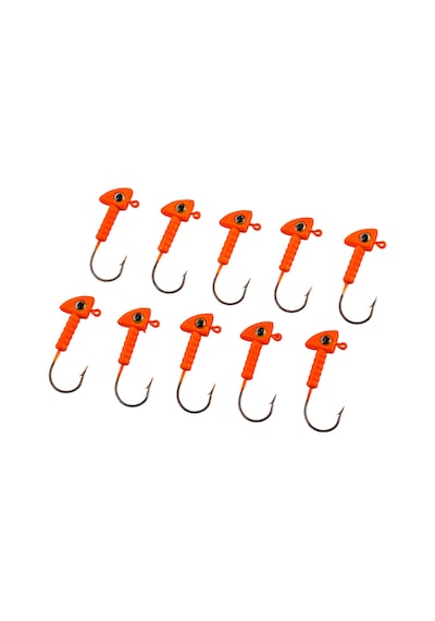 Jighead - Zoka - Kurşunlu Olta İğnesi - Xh-a 06 - Turuncu - 7 Gr - 10 Adet