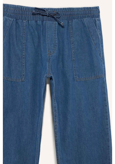 DeFacto Pull On Carrot Fit Yüksek Bel Crop Fit Yumuşak Jean Pantolon E0954AX25SMNM85