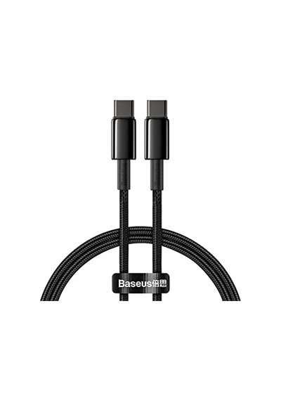 Tungsten Altın Hızlı Şarj Veri Kablosu Type-c - Type-c 100w 1m - Siyah Catwj-01