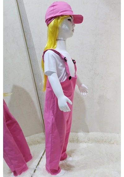 Bahçıvan Tulum Ve Şapka Set Pembe