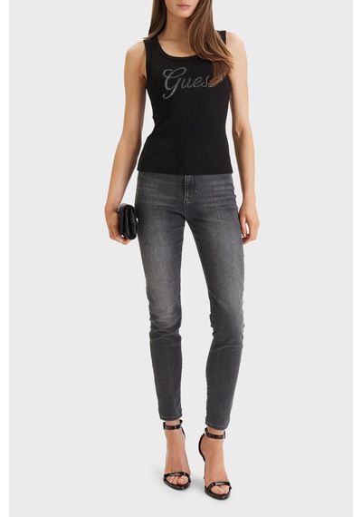 Guess Bayan T Shirt W6gp22 K2954 Jblk Siyah
