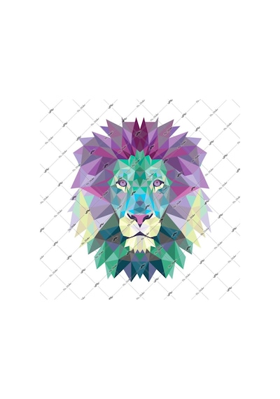 Bay Etiket An12 Triangle Tasarim Aslan Sticker