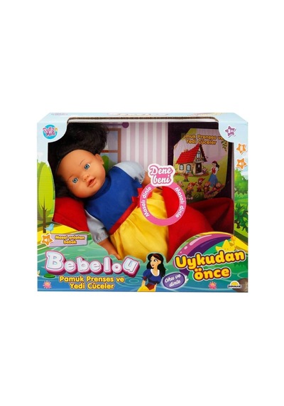 40022 Bebelou Uykudan Önce Bebeği Masal Anlatan Pamuk Prenses Ve Yedi Cüceler 40 Cm