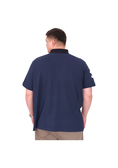Mode Xl Büyük Beden Erkek T-shirt Polo Yaka H Brouded U25312 İndigo İndigo