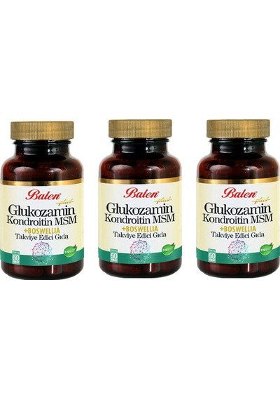 Balen Glukozamn Kondroitin Msm+Boswelia 1200 MG 60 Tablet 3 Adet