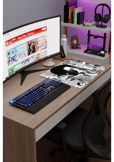 Levi Ackerman Anime V5 - 48x40 Xl Gaming Kauçuk Kaymaz Taban Mouse Pad Fare Altlığı
