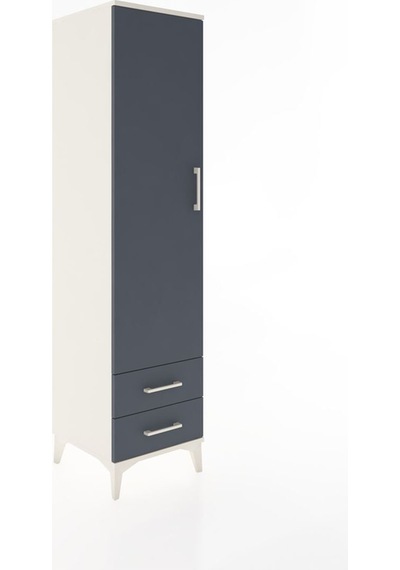 Hyperion Dolap Tek Raflı 2 Çekmeceli Tek Askılı 44x44x182 Ayt... Aytaşı