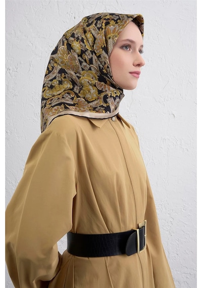 Armine Twill İpek Eşarp -2025/2026 -94162d Siyah,gri-34