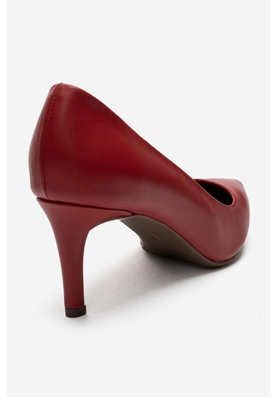 Luvi Shoes Clyde Kırmızı Cilt Hakiki Deri Kadın Topuklu Ayakkabı